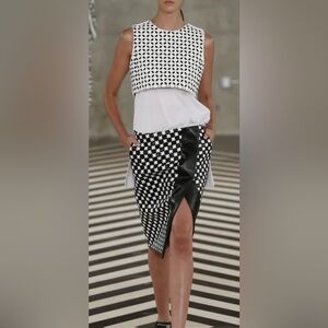 Edun Spring 2014 Runway RTW Ready To Wear Sz S Top Tank White Black NWT